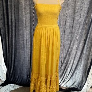 Sunshine Yellow Smocked Maxi Dress